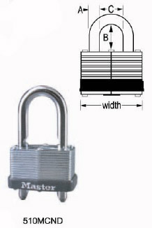 Master Lock 7mm24-51mmɵߣ44mm˫޵ǧ510MCND